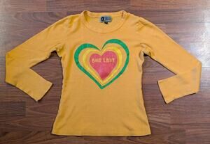 Y2K Catch A Fire by Cedella Marley One Love Thermal Shirt Womens S Bob Marley